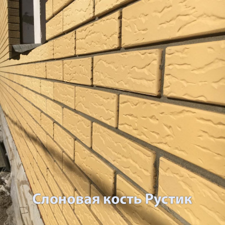 Облицовочный кирпич Tereх одинарный 1 НФ Слоновая кость рустик, М150